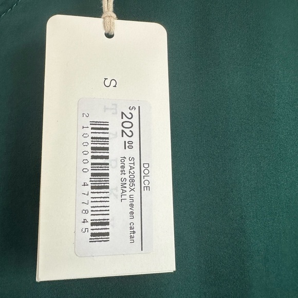 STARKX Forest Green Uneven Caftan Dress Size S- perfect condition NEW WITH TAGS - Picture 4 of 6